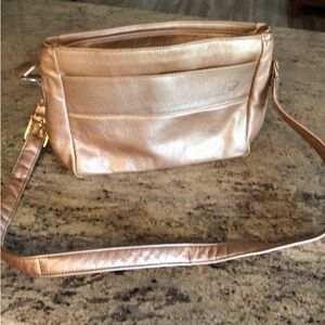 SAS Leather Handbag in Gold Copper